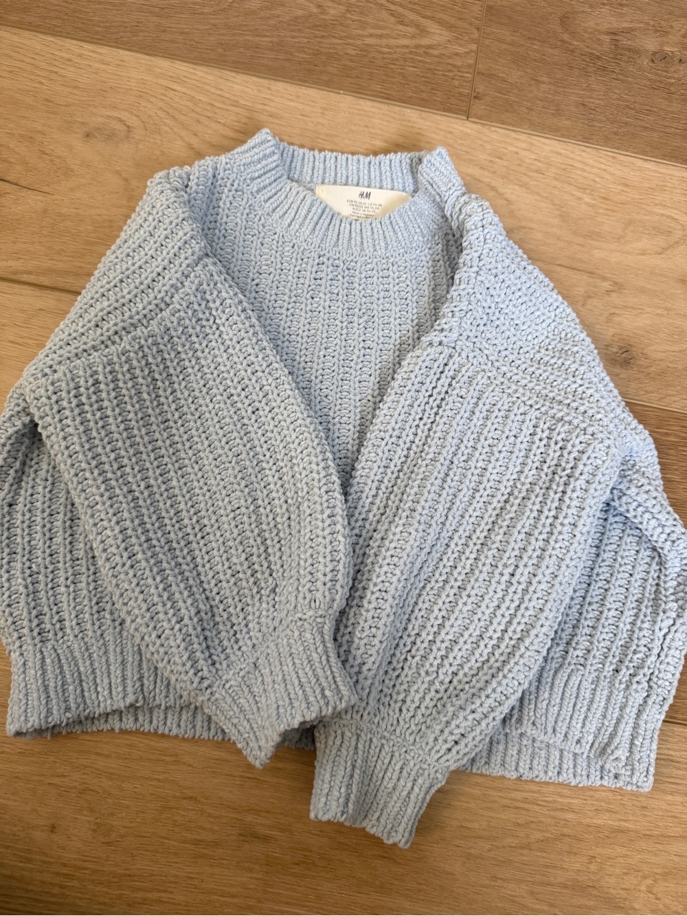 H&M Pale Blue Chunky Knit Sweater